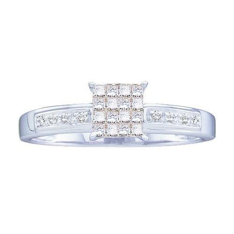 14KT White Gold 0.25CTW DIAMOND  INVISIBLE RING