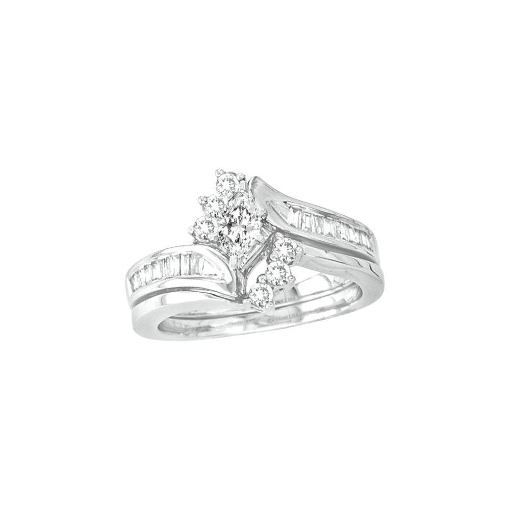 5-8CT-Diamond 1-4-CMQ BRIDAL SET