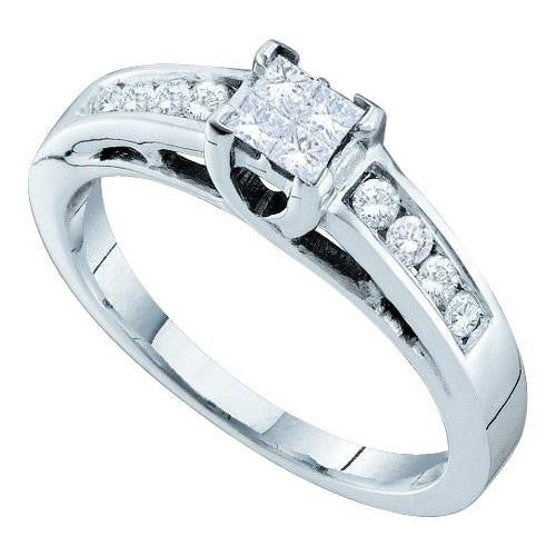 14KT White Gold 0.35CTW  DIAMOND  INVISIBLE RING