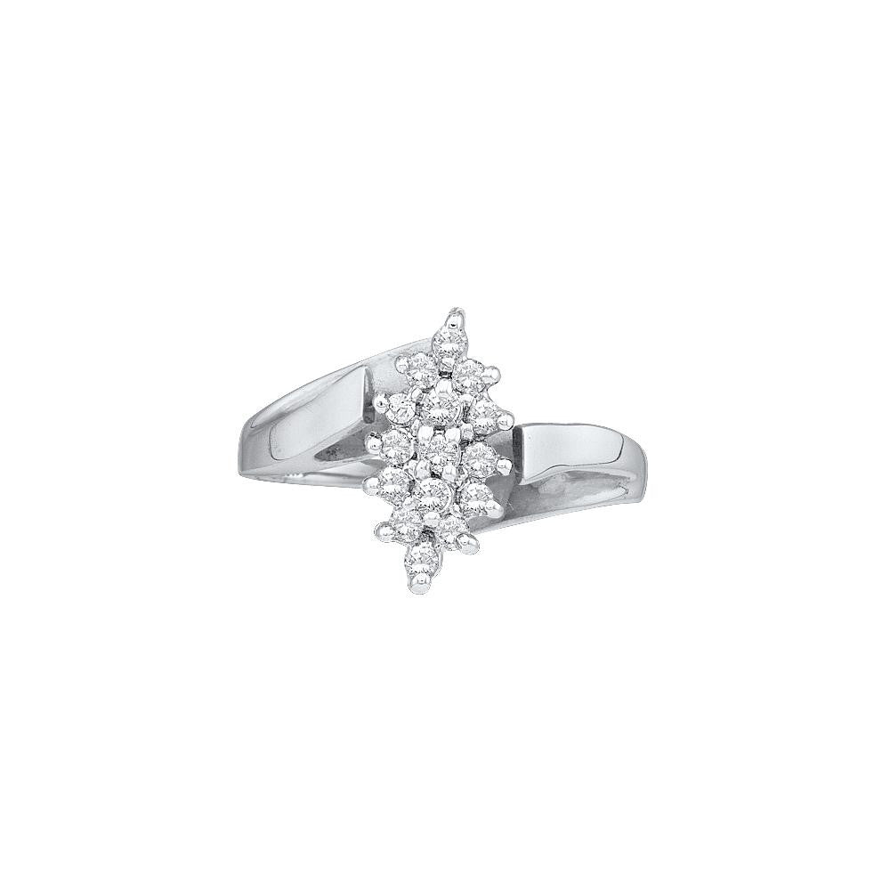 1-4CTW-Diamond CLUSTER RING