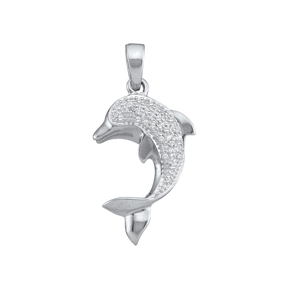 1-10CT-Diamond DOLPHIN PENDANT