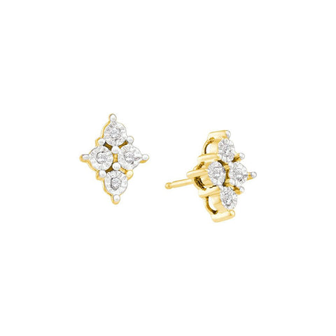 1-20CT-Diamond CLUSTER EARRINGS