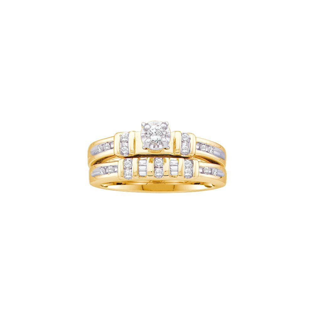 1-4CT-Diamond RD-CENTER BRIDAL SET