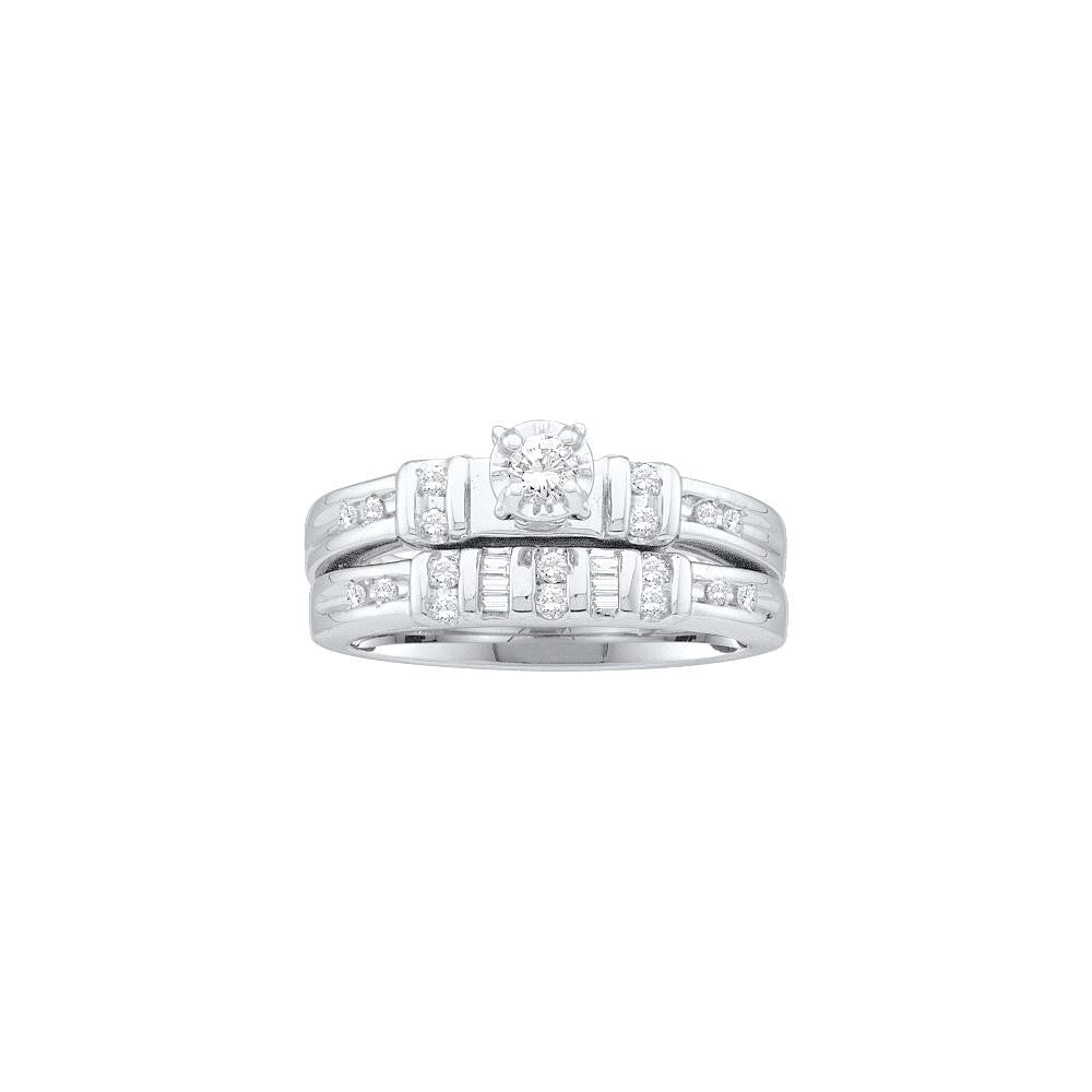 1-4CT-Diamond RD-CENTER BRIDAL SET