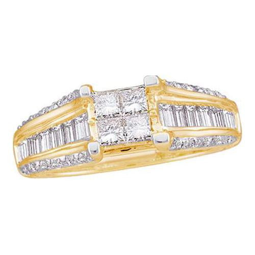 14KT Yellow Gold 1.00CTW DIAMOND INVISIBLE RING