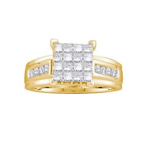 14KT Yellow Gold 1.00CTW DIAMOND LADIES INVISIBLE RING