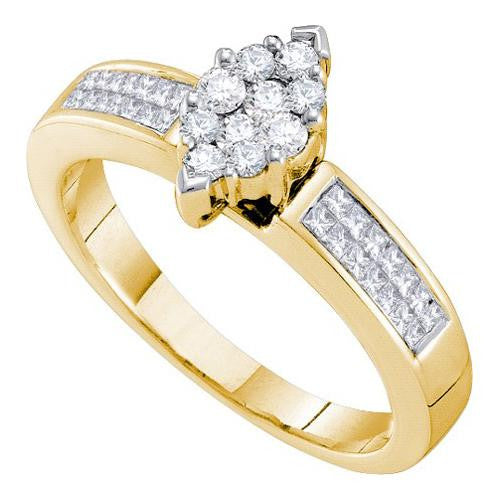 14KT Yellow Gold 0.50CTW DIAMOND INVISIBLE RING