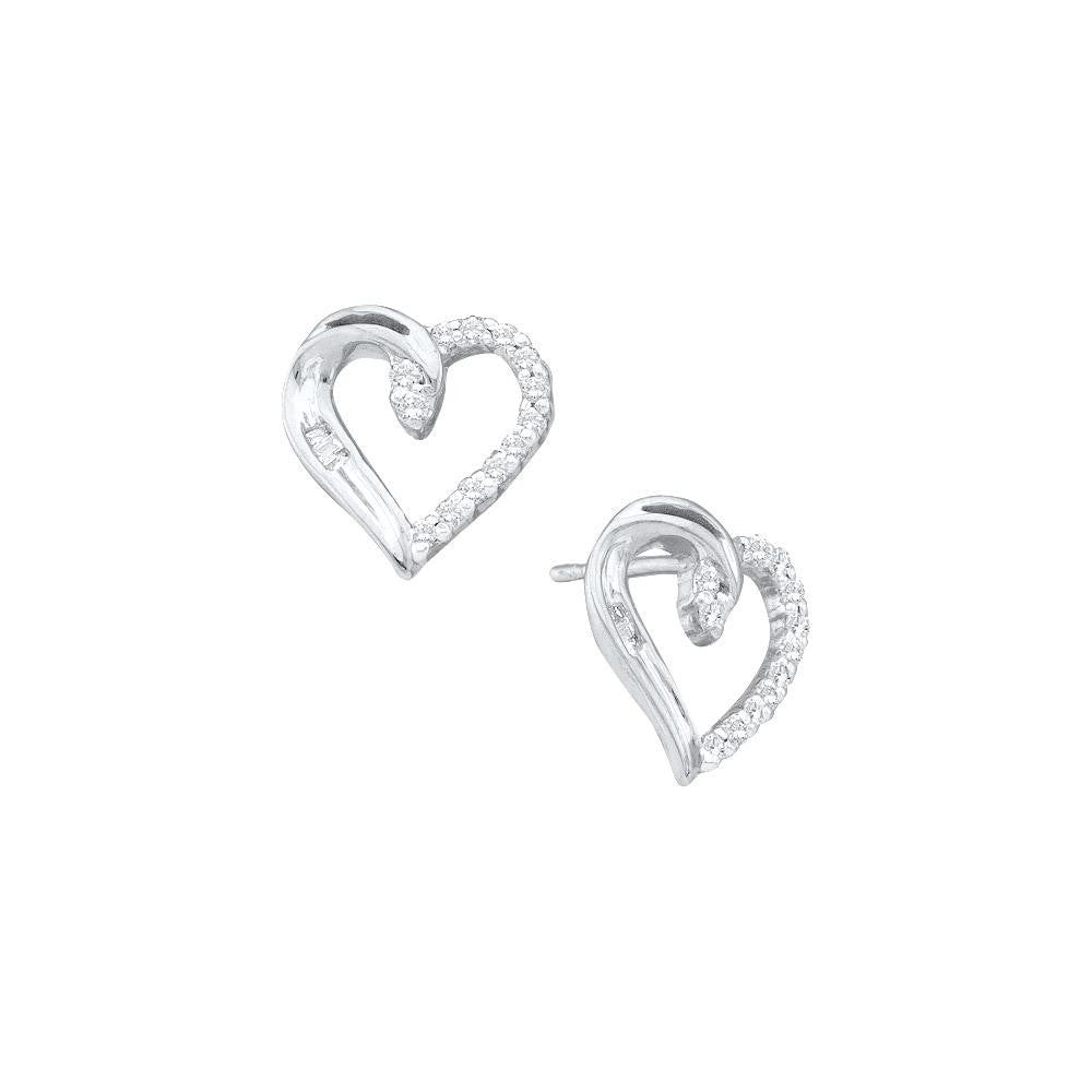 1-6CT-Diamond HEART EARRING