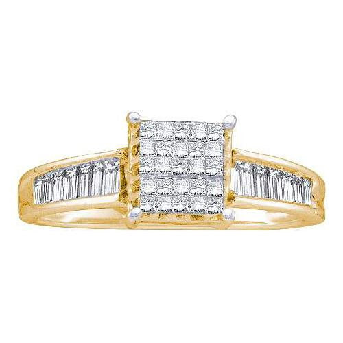 14KT Yellow Gold 0.50CTW DIAMOND INVISIBLE RING