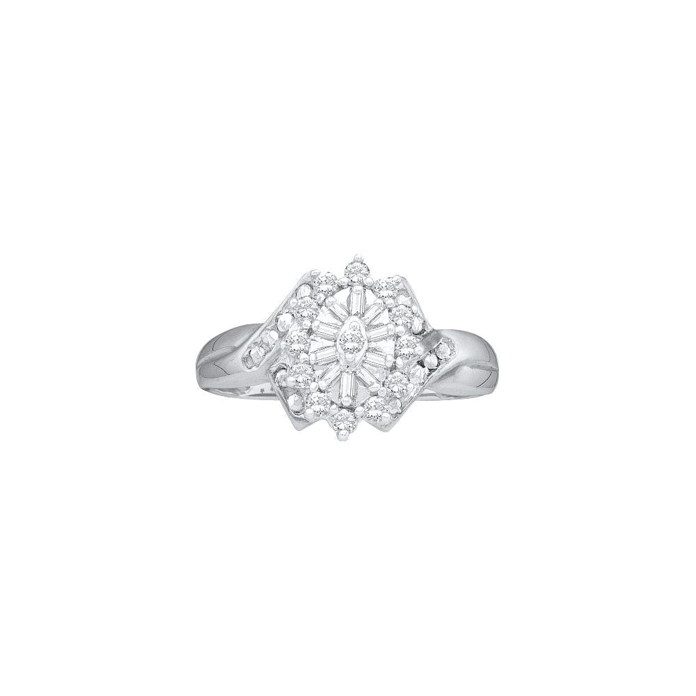 1-4CTW-Diamond CLUSTER RING