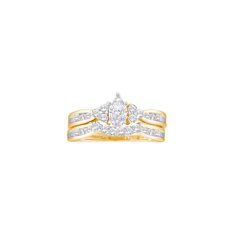 1-2CTW-Diamond 1-12CT-CMQ BRIDAL SET