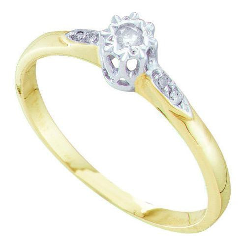 14KT Yellow Gold 0.06CTW DIAMOND  BRIDAL RING