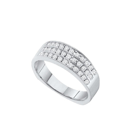 1-2CT-Diamond CLUSTER MENS BAND