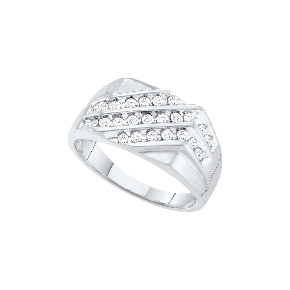 1-2CT MENS-ROUND DIAM BAND