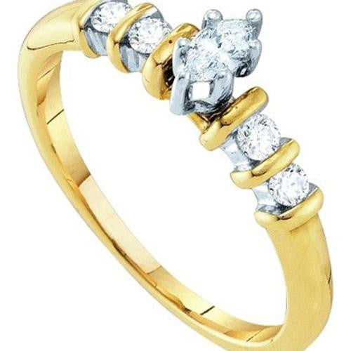 10KT Yellow Gold 0.25CTW DIAMOND BRIDAL RING