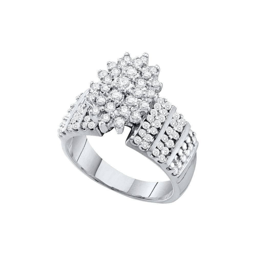 1 CTW-Diamond CLUSTER RING