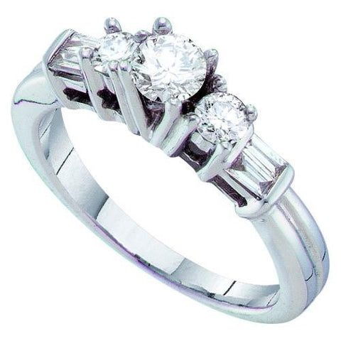 14K White-gold 1.26CT DIAMOND 0.90CT-RD BRIDAL RING