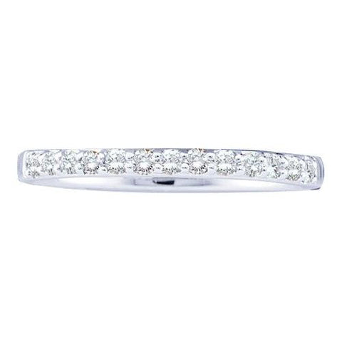 14KT White Gold 0.20CTW ROUND DIAMOND LADIES FASHION BAND