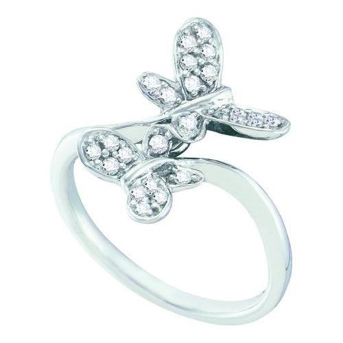 14KT White Gold 0.27CTW DIAMOND FASHION RING