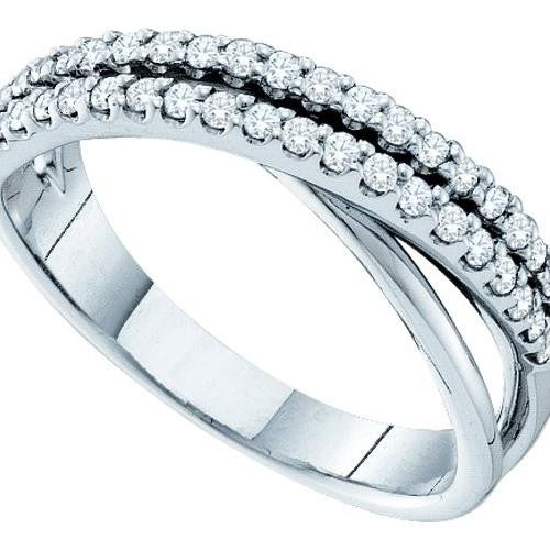 14KT White Gold 0.38CTW DIAMOND FASHION BAND