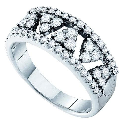 14K White-gold 0.75CTW DIAMOND FASHION BAND