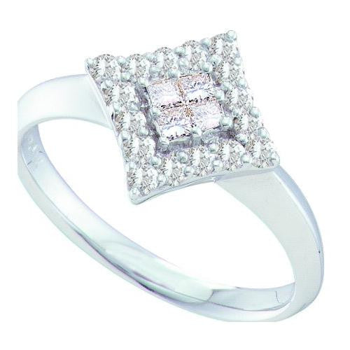 14KT White Gold 0.45CTW DIAMOND INVISIBLE RING