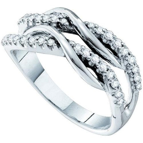 14KT White Gold 0.39CTW DIAMOND  FASHION BAND