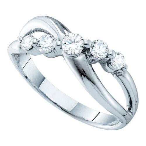 14KT White Gold 0.50CTW DIAMOND FASHION RING