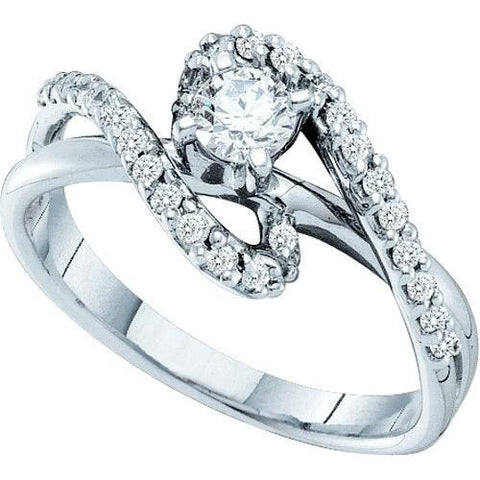 14K White-gold 0.50CTW DIAMOND LADIES BRIDAL RING