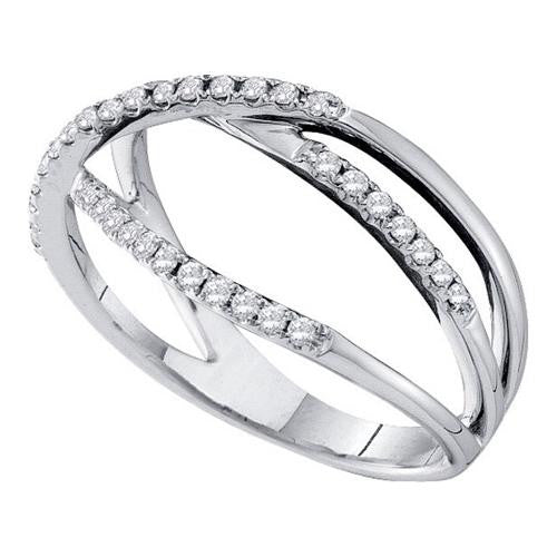 14KT White Gold 0.21CTW DIAMOND FASHION BAND