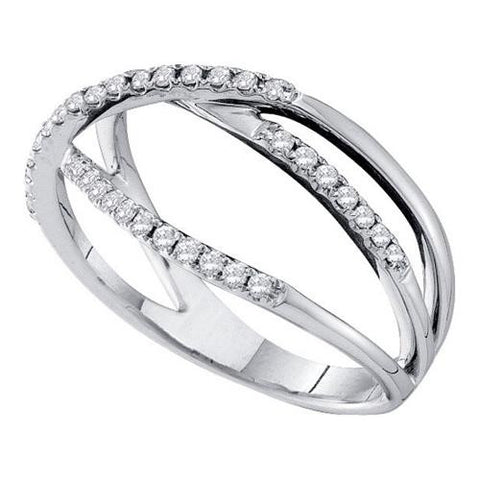 14KT White Gold 0.21CTW DIAMOND FASHION BAND