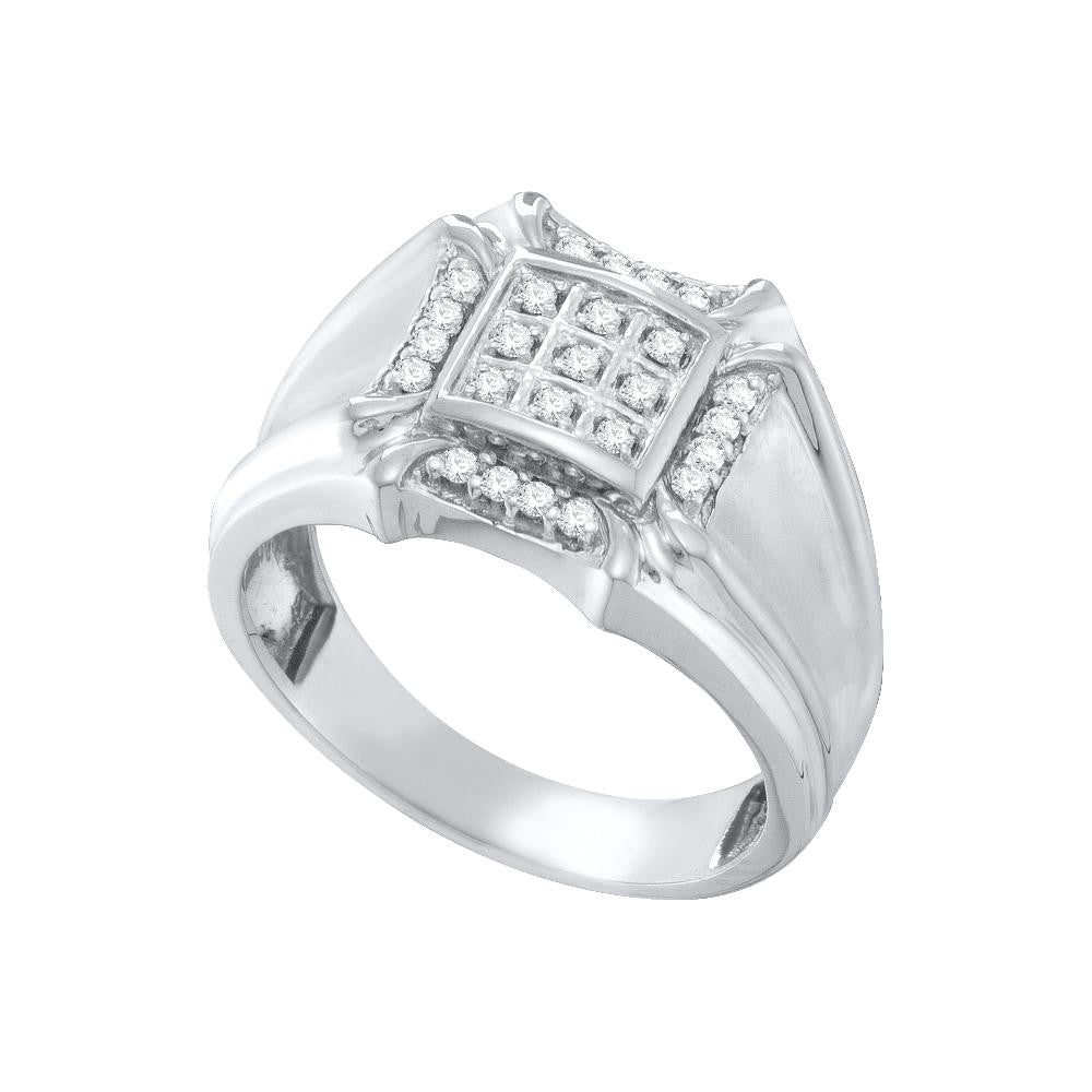 1-4CT-Diamond CLUSTER MENS RING