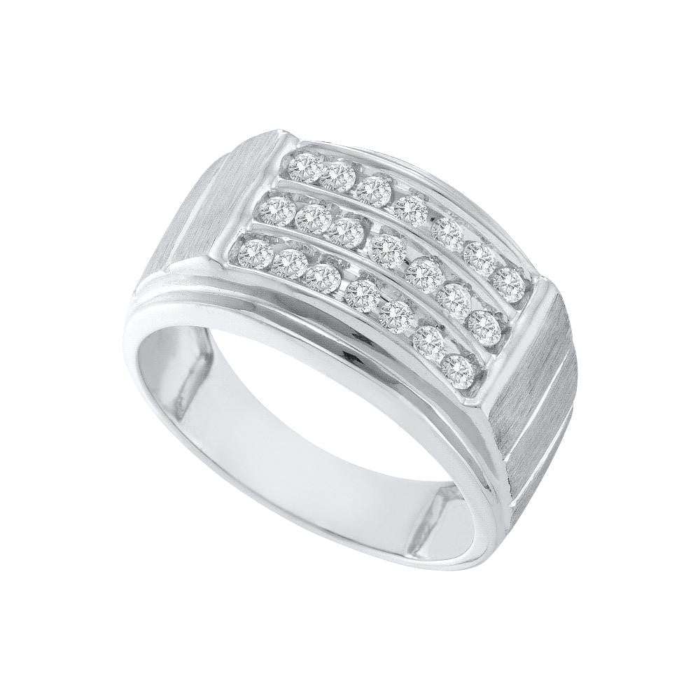 1-2CT-Diamond CLUSTER MENS RING