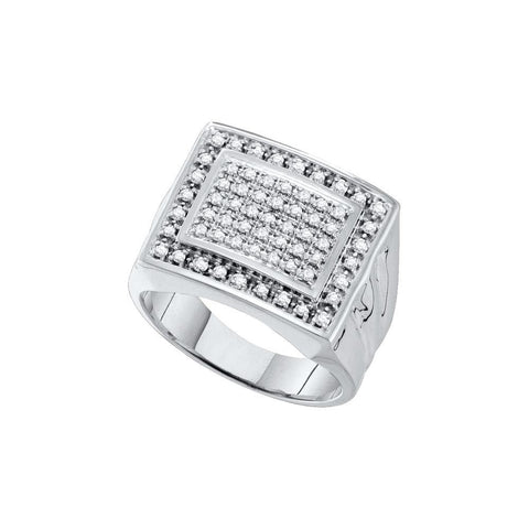 1-2CT-Diamond CLUSTER MENS RING