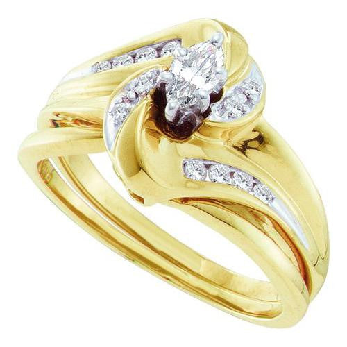 10K Yellow-gold 0.33CTW DIAMOND  BRIDAL SET