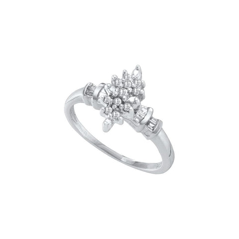 1-6CT-Diamond CLUSTER RING