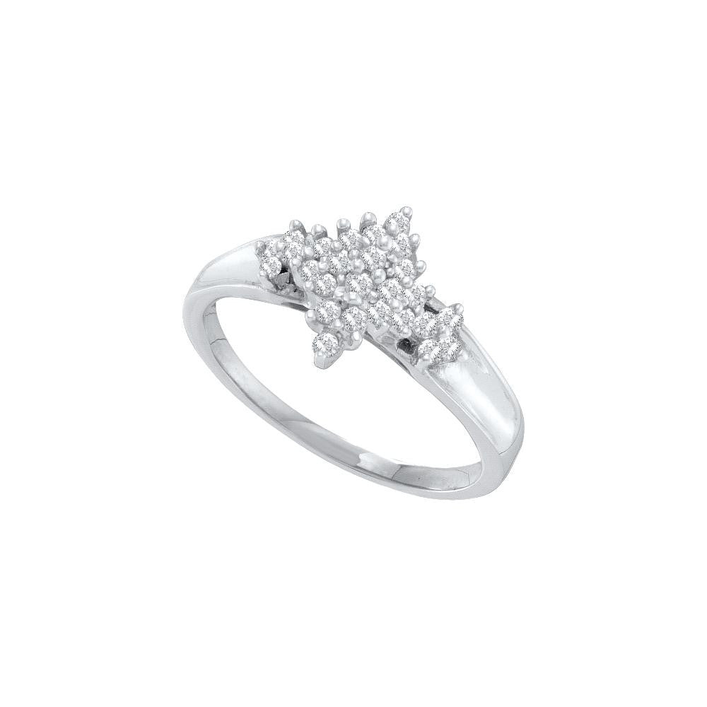 1-4CTW-Diamond CLUSTER RING