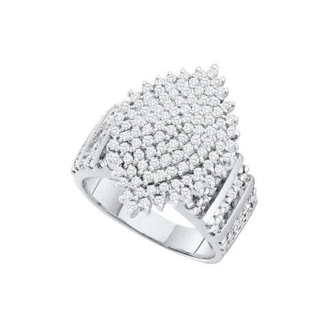 1 CTW-Diamond CLUSTER RING