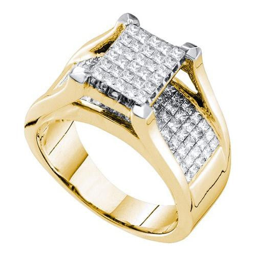 14KT Yellow Gold 1.50CTW DIAMOND  INVISIBLE RING