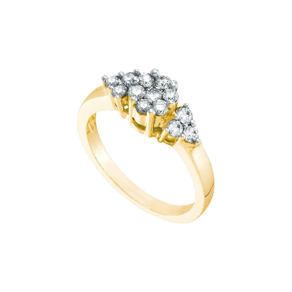 1-2CT-Diamond FLOWER RING