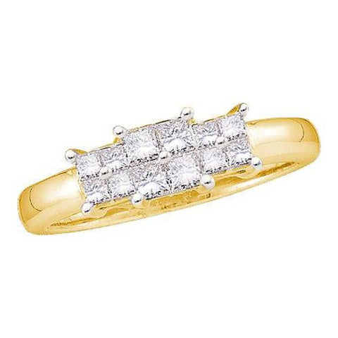 14KT Yellow Gold 0.50CTW DIAMOND  INVISIBLE  RING