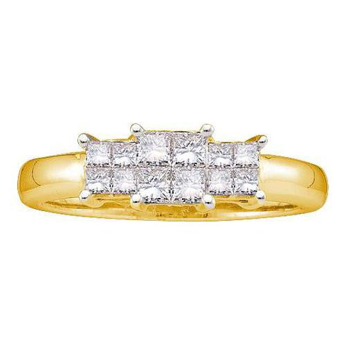 14KT Yellow Gold 1.00CTW DIAMOND INVISIBLE RING