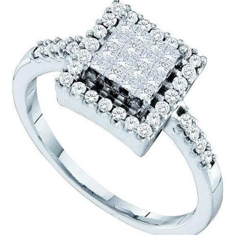 14KT White Gold 0.50CTW DIAMOND  INVISIBLE  SET