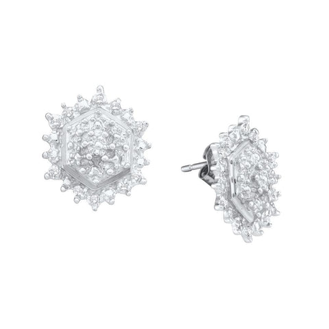 1-10CTW-Diamond CLUSTER EARRINGS