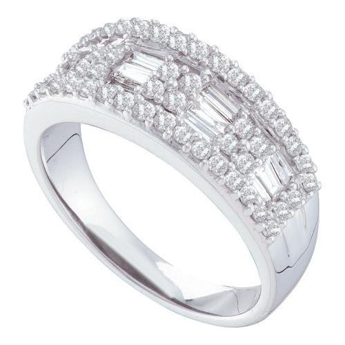 14KT White Gold 0.86CTW DIAMOND FASHION BAND