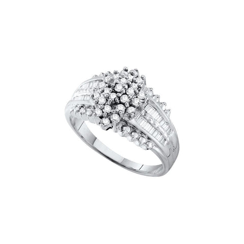 1-2CTW-Diamond CLUSTER RING