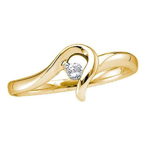 14KT Yellow Gold 0.05CTW DIAMOND PROMISE RING