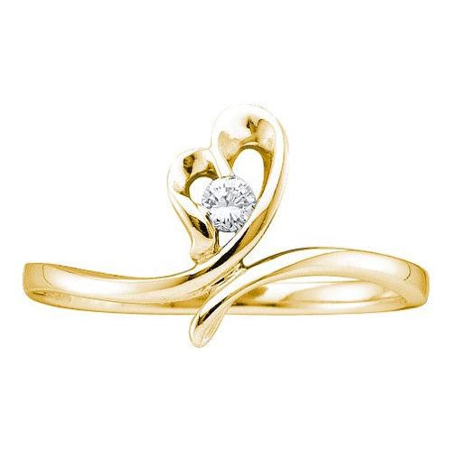 14KT Yellow Gold 0.05CTW DIAMOND PROMISE  RING