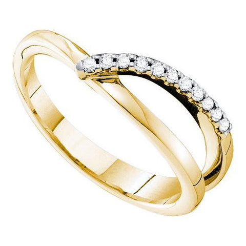 14KT Yellow Gold 0.10CTW  DIAMOND FASHION RING