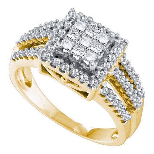 14KT Yellow Gold 0.75CTW DIAMOND INVISIBLE RING